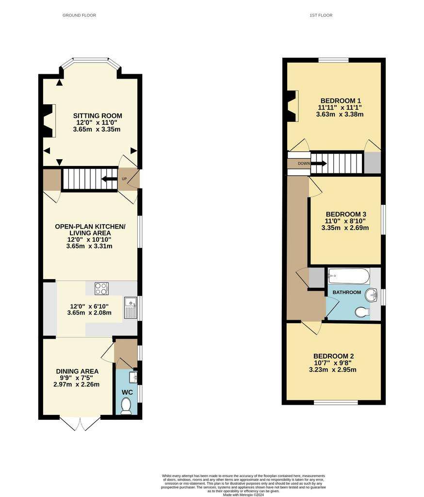 3 bedroom semi-detached house for sale - floorplan