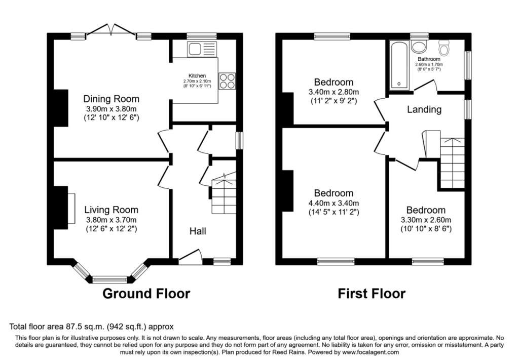 3 bedroom semi-detached house to rent - floorplan