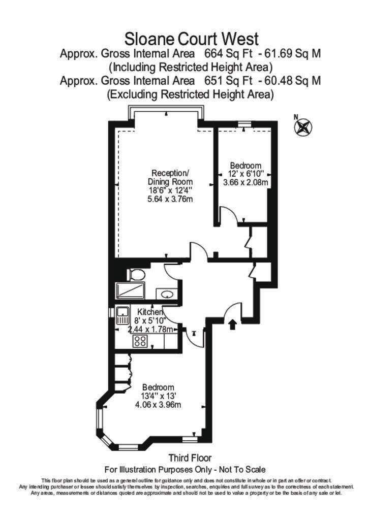 2 bedroom flat to rent - floorplan