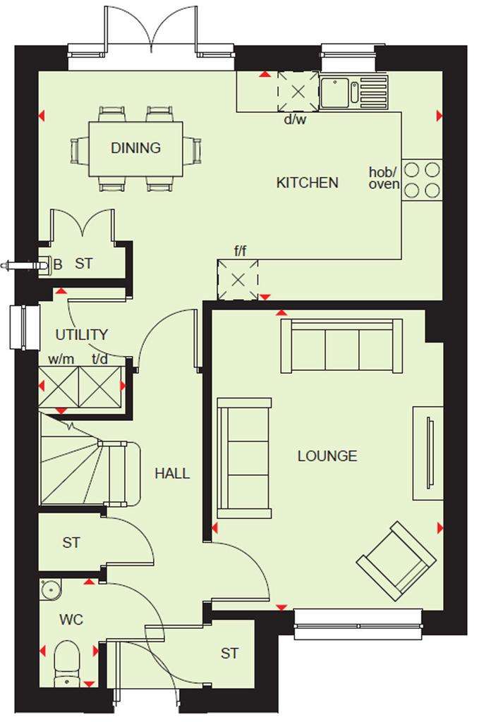 3 bedroom detached house for sale - floorplan