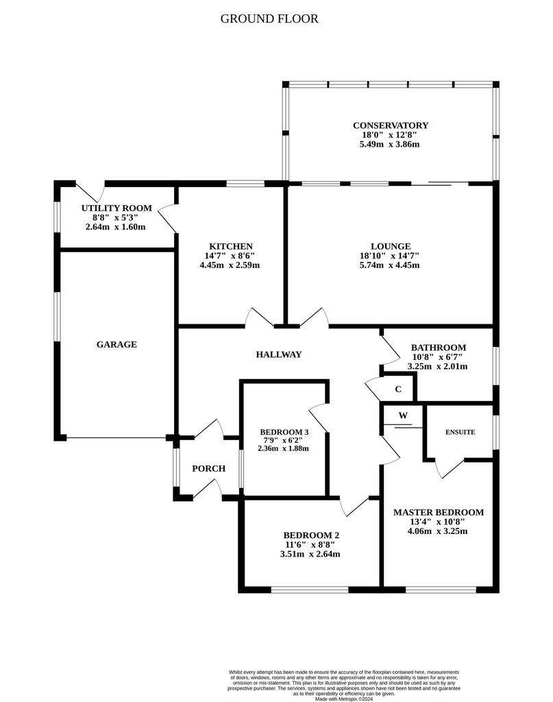 3 bedroom detached bungalow for sale - floorplan