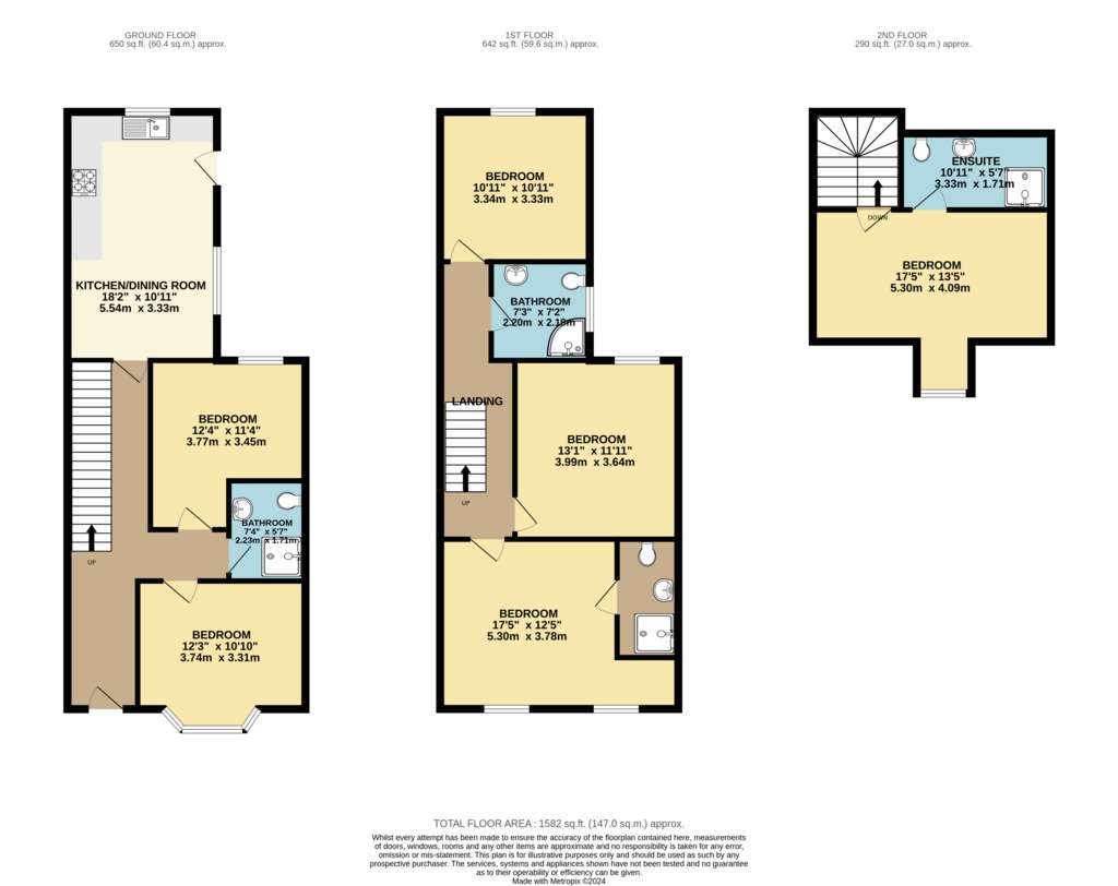 6 bedroom terraced house for sale - floorplan