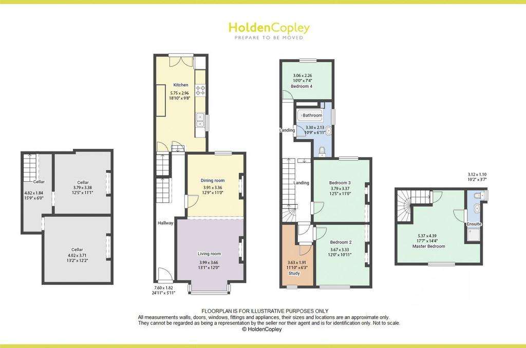 4 bedroom semi-detached house for sale - floorplan