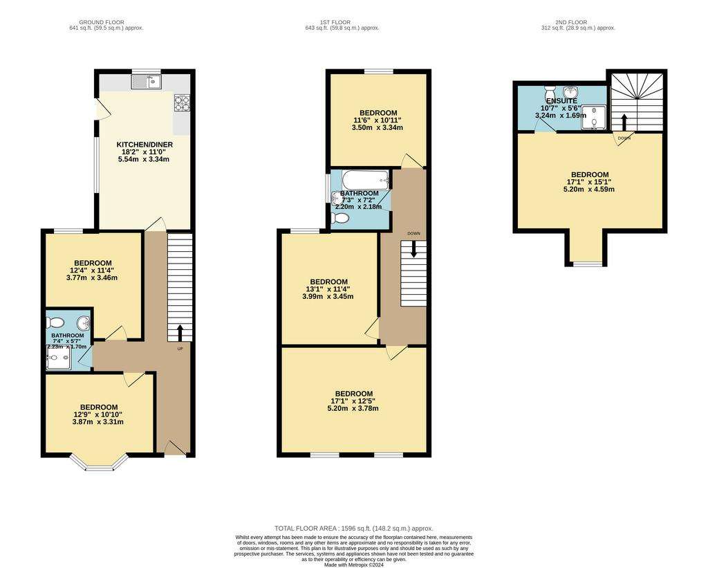 5 bedroom terraced house for sale - floorplan