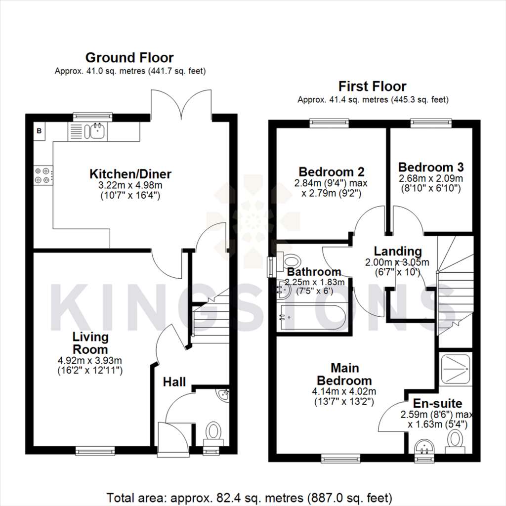 3 bedroom semi-detached house for sale - floorplan