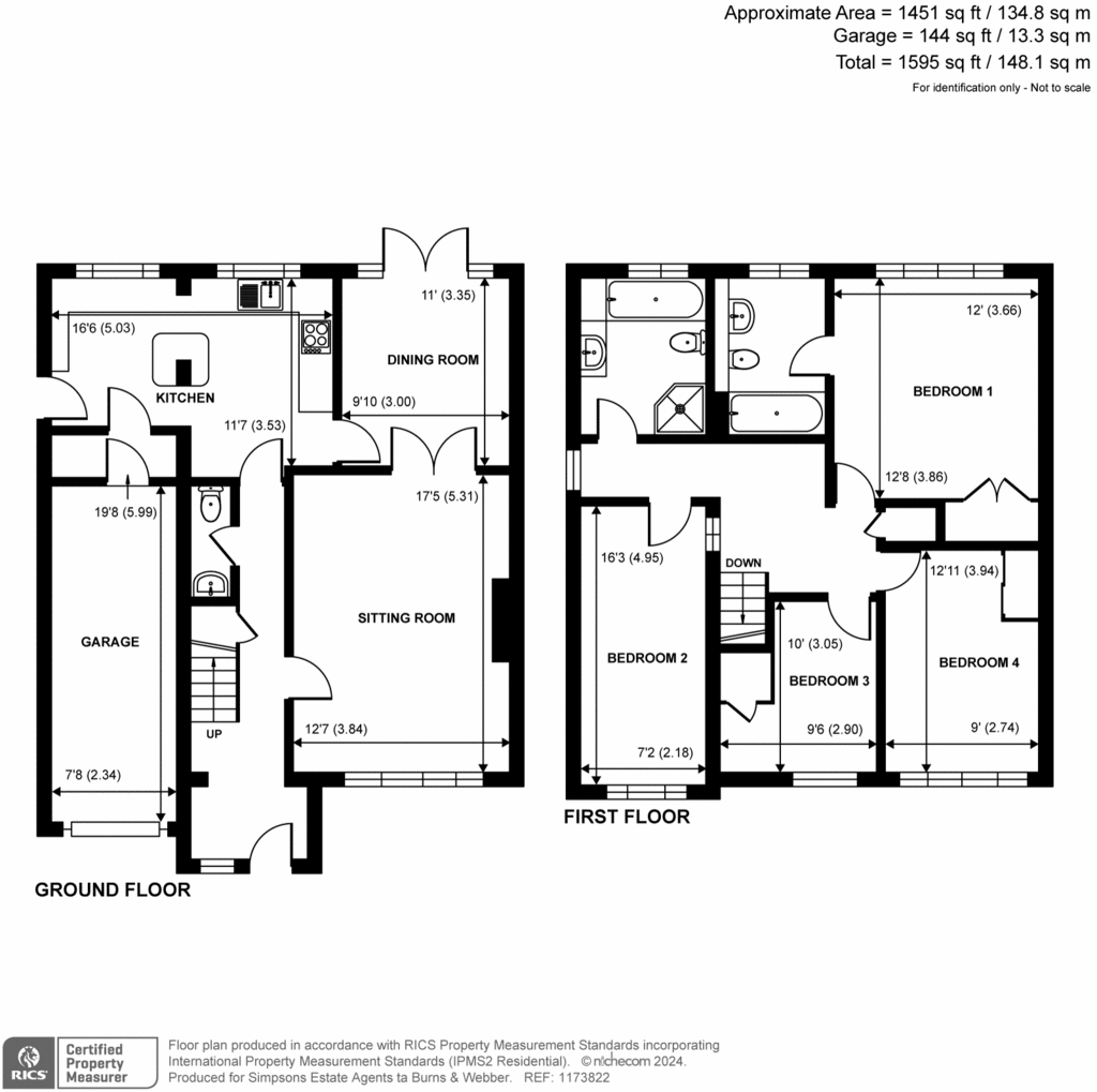 4 bedroom detached house for sale - floorplan