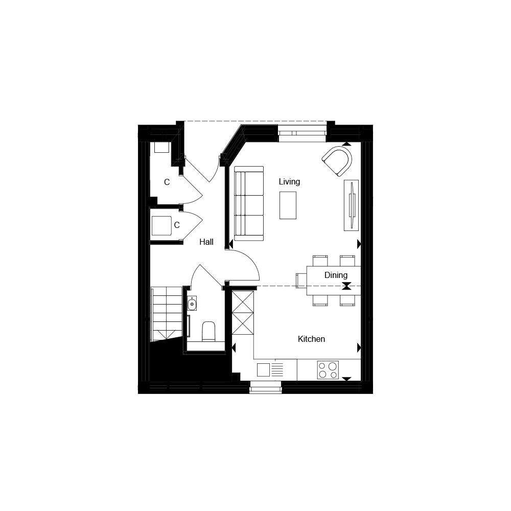 3 bedroom town house for sale - floorplan