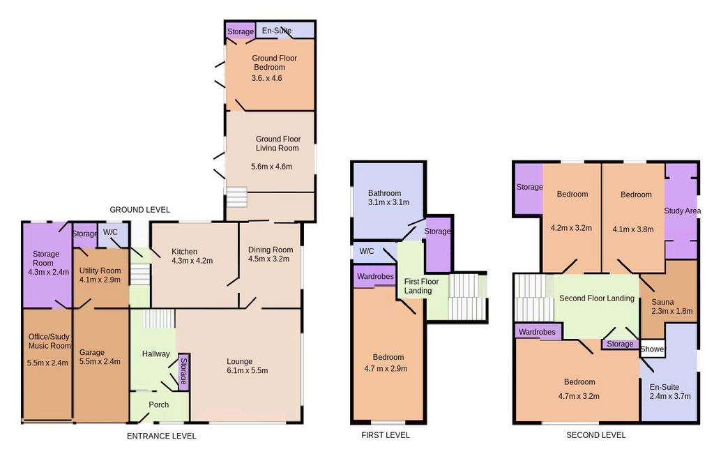 5 bedroom detached house for sale - floorplan