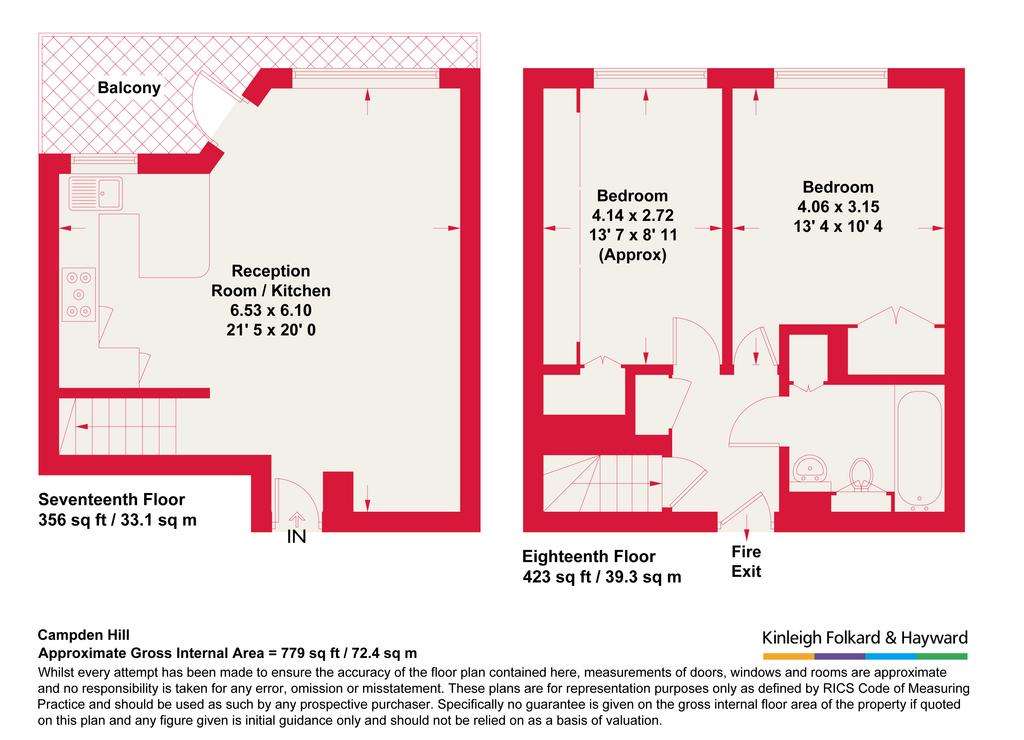 2 bedroom flat to rent - floorplan