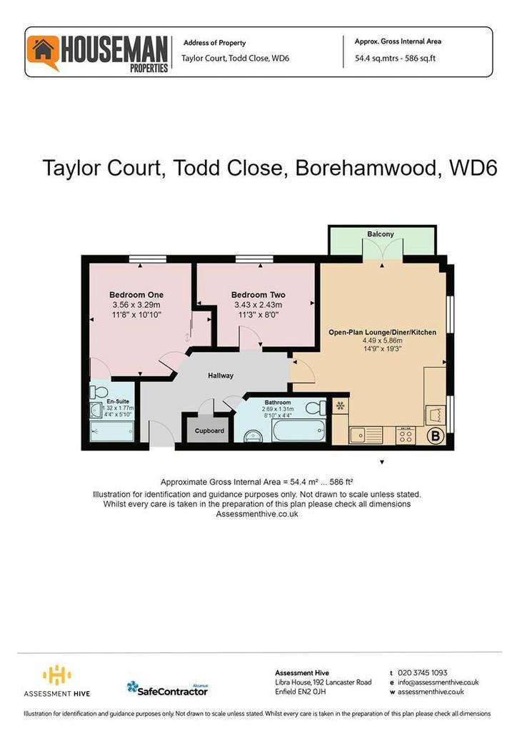 2 bedroom flat to rent - floorplan