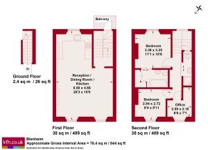 2 bedroom flat to rent - floorplan