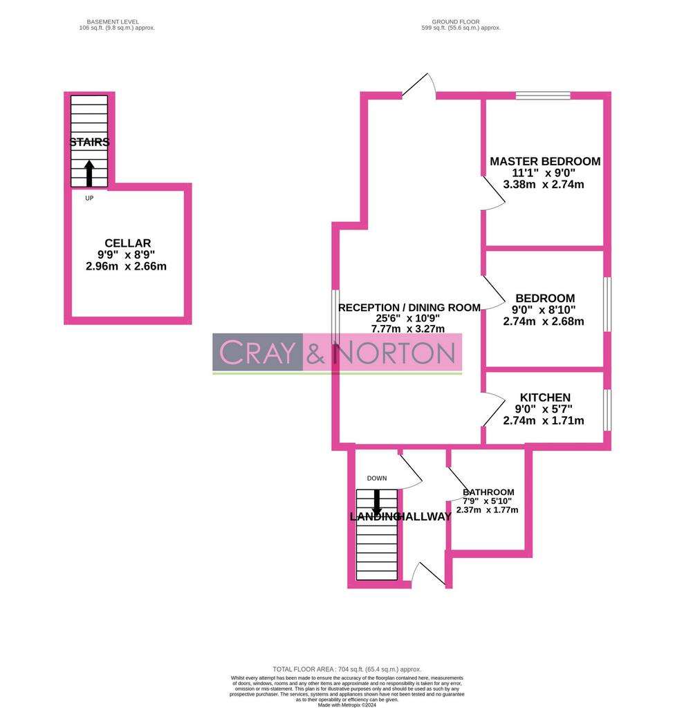 2 bedroom flat to rent - floorplan