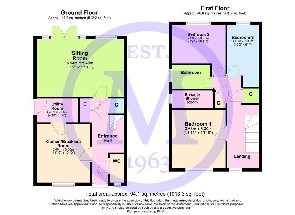 3 bedroom semi-detached house for sale - floorplan