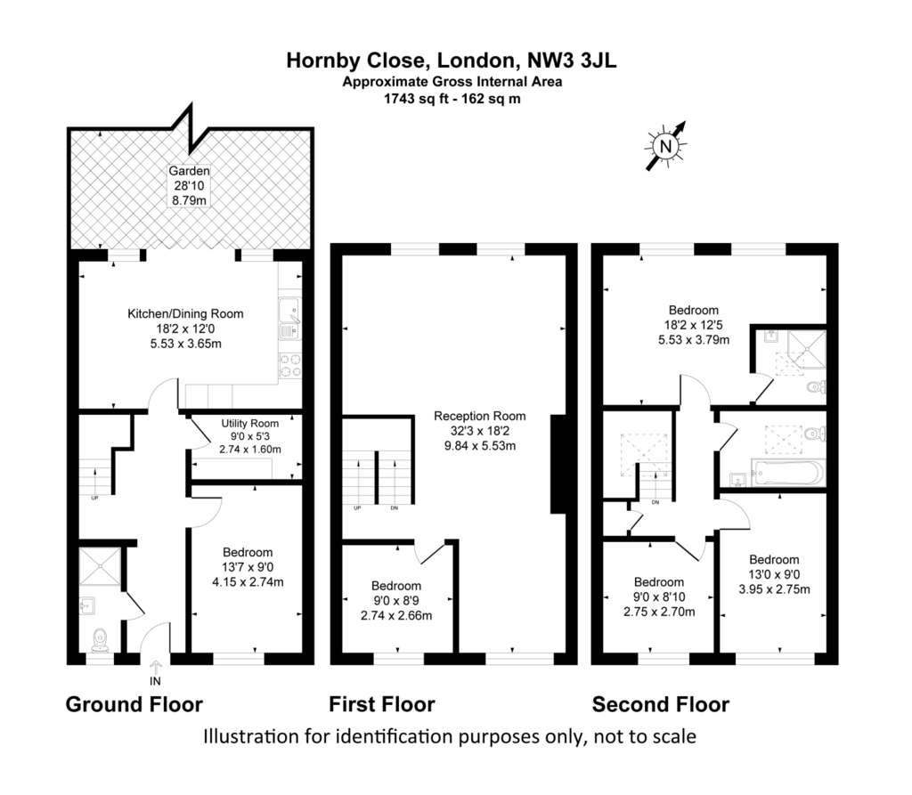 4 bedroom terraced house to rent - floorplan