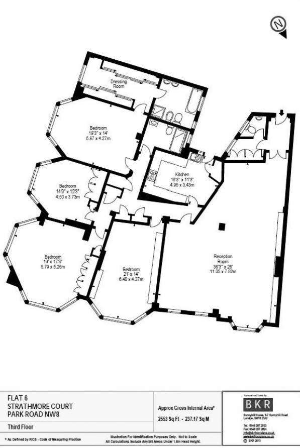 4 bedroom flat to rent - floorplan