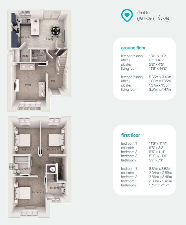 3 bedroom semi-detached house for sale - floorplan