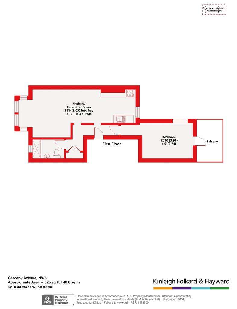 1 bedroom flat for sale - floorplan