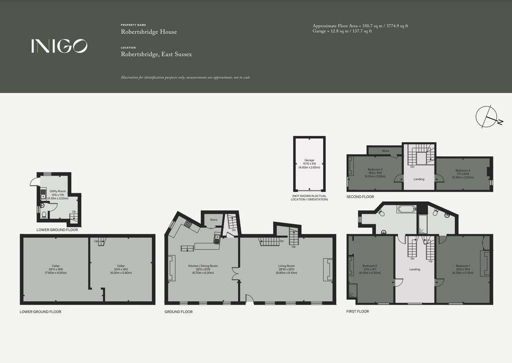 4 bedroom terraced house for sale - floorplan