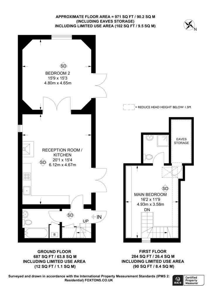 2 bedroom cottage to rent - floorplan