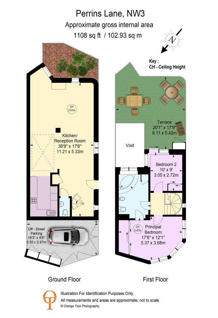 2 bedroom end of terrace house for sale - floorplan