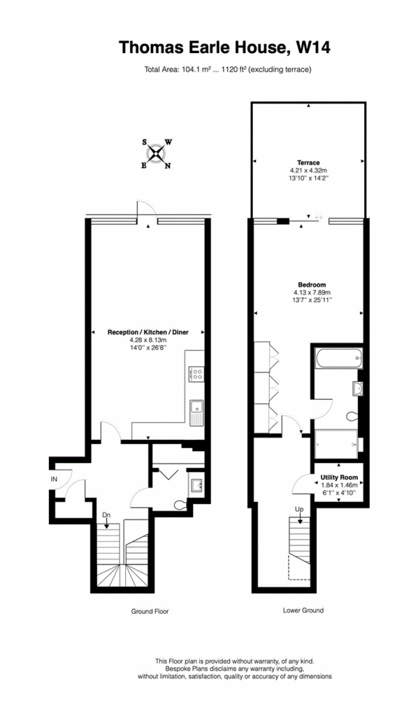 1 bedroom flat to rent - floorplan