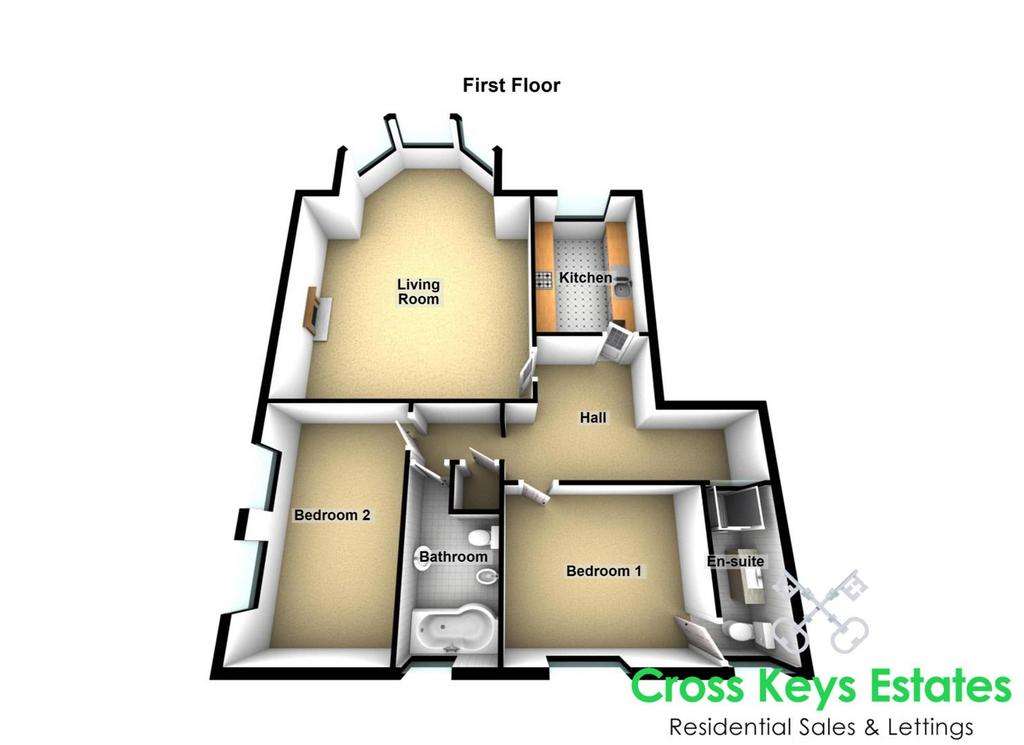 2 bedroom flat for sale - floorplan