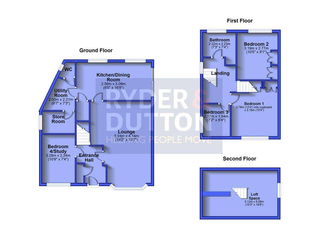 3 bedroom detached house for sale - floorplan