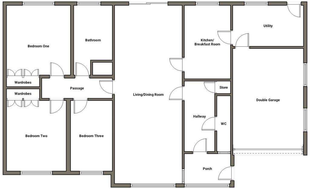 3 bedroom detached bungalow for sale - floorplan