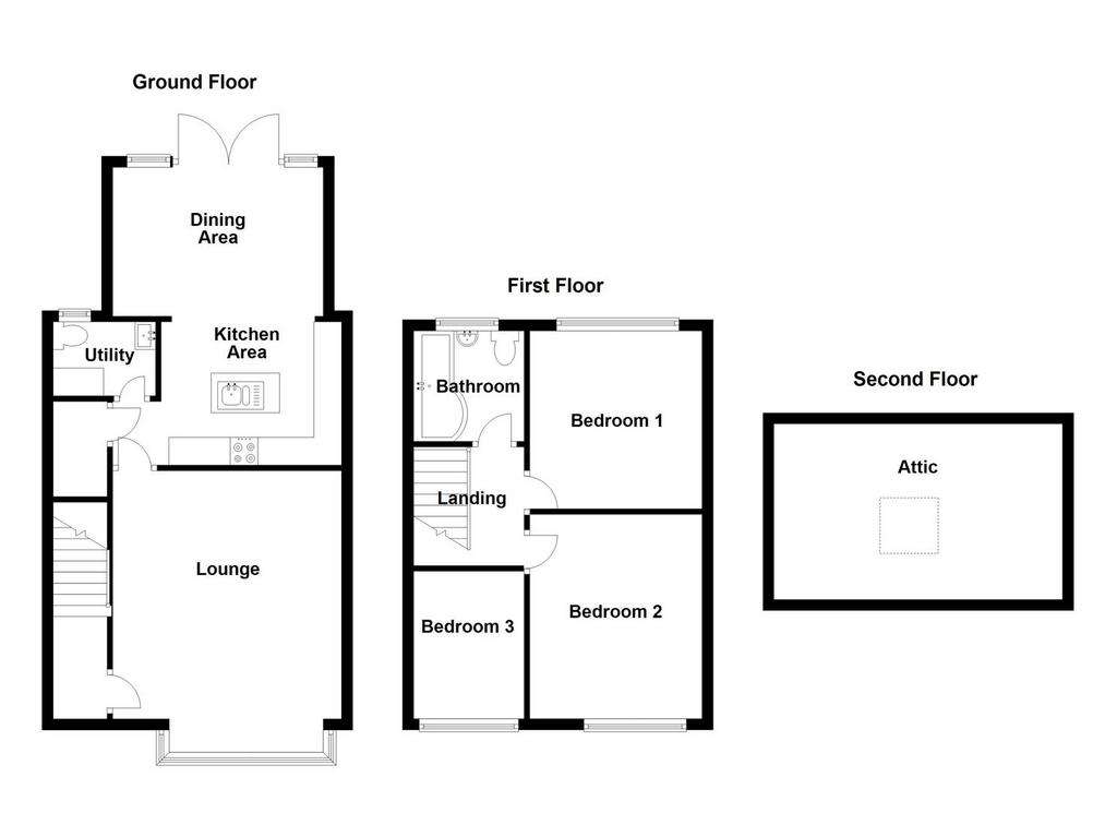 3 bedroom town house for sale - floorplan