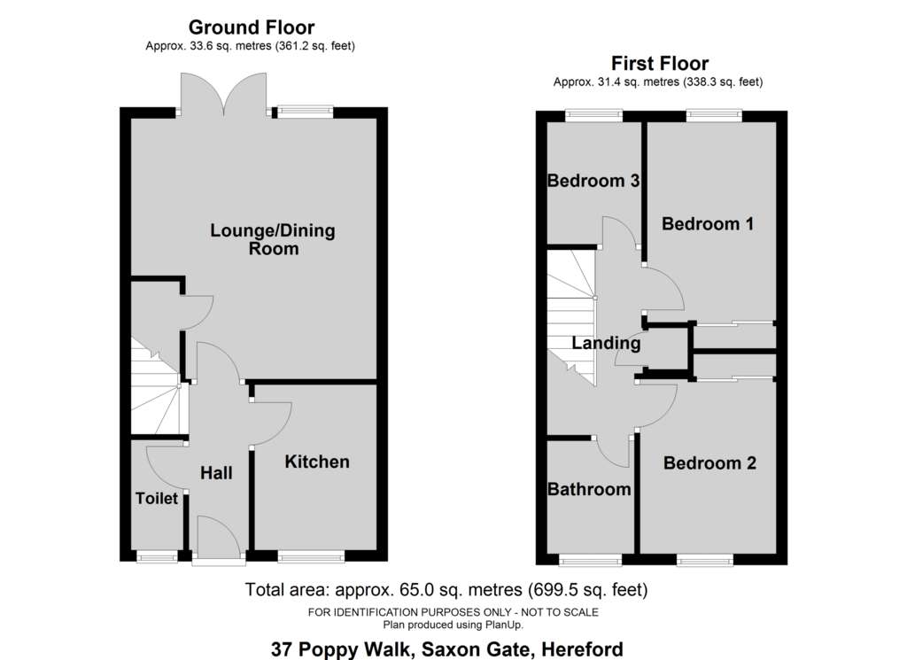 3 bedroom end of terrace house for sale - floorplan