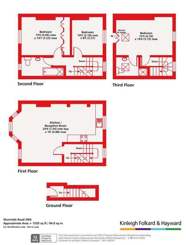 3 bedroom flat for sale - floorplan