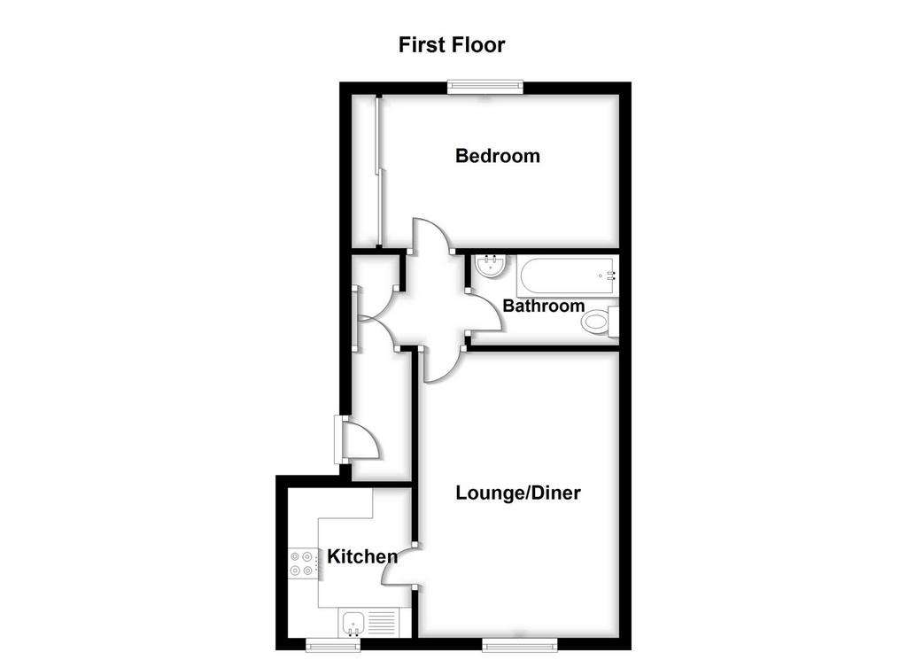 1 bedroom flat for sale - floorplan