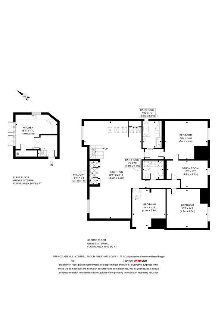 4 bedroom flat to rent - floorplan