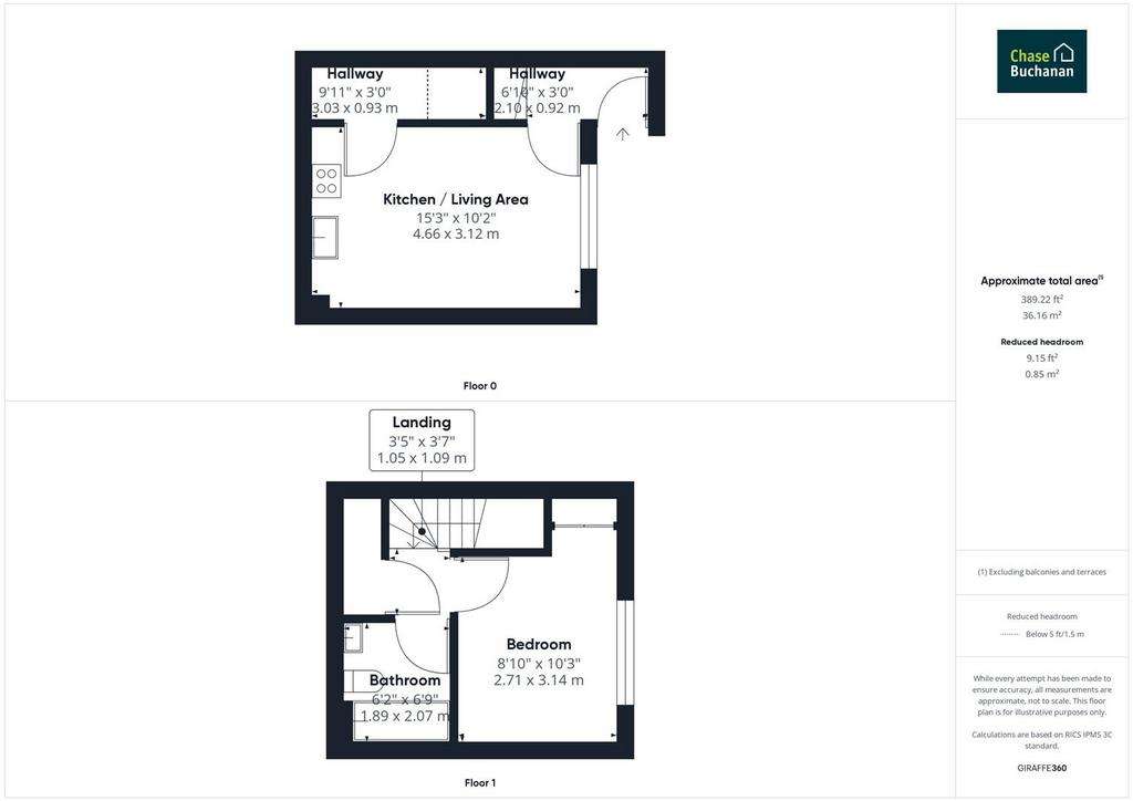 1 bedroom terraced house to rent - floorplan