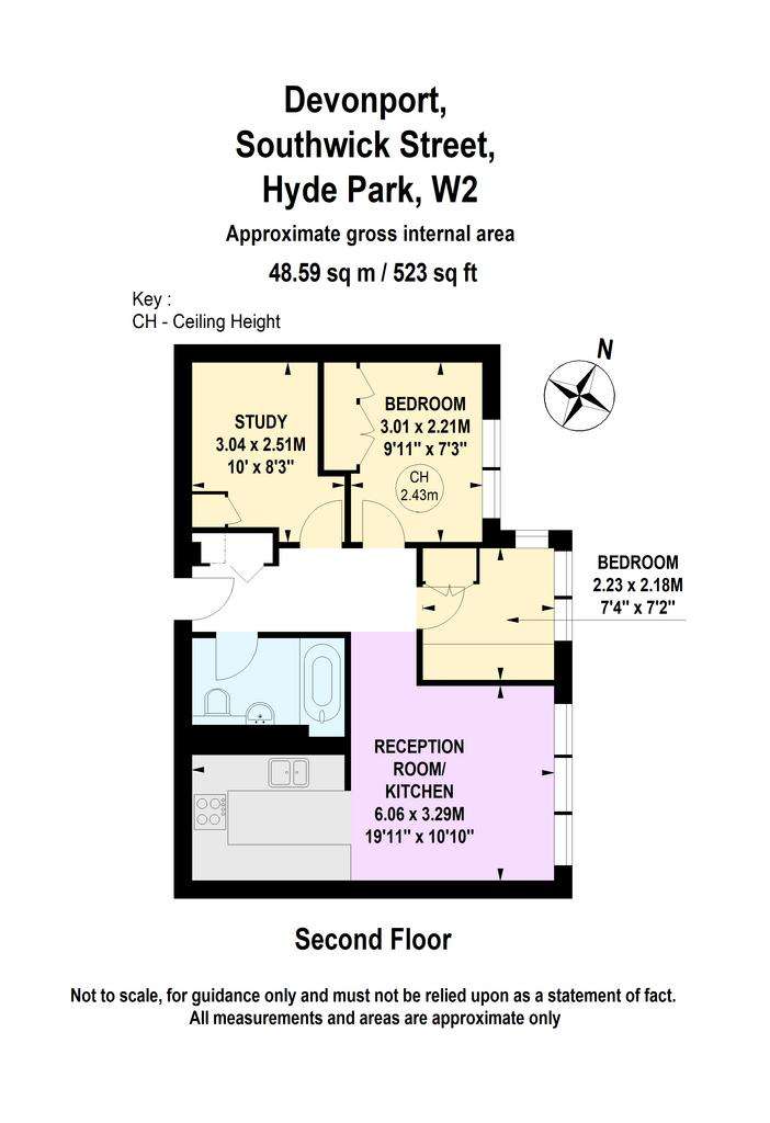 2 bedroom flat to rent - floorplan