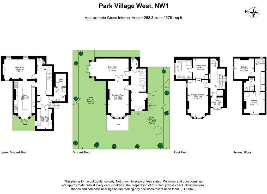 5 bedroom semi-detached house to rent - floorplan