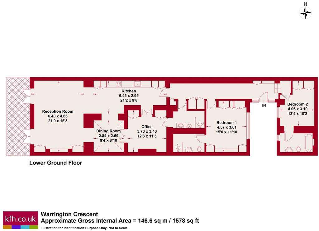 3 bedroom flat for sale - floorplan