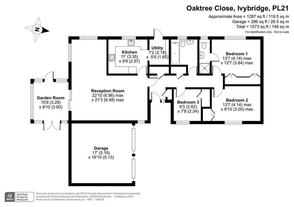 3 bedroom detached bungalow for sale - floorplan