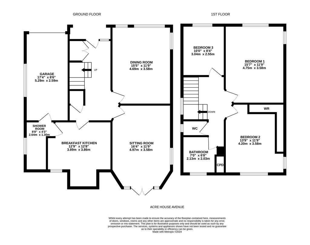 3 bedroom detached house for sale - floorplan