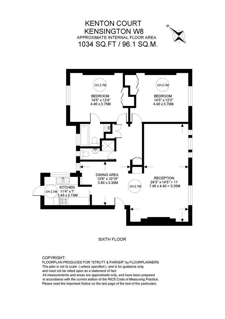 2 bedroom flat for sale - floorplan