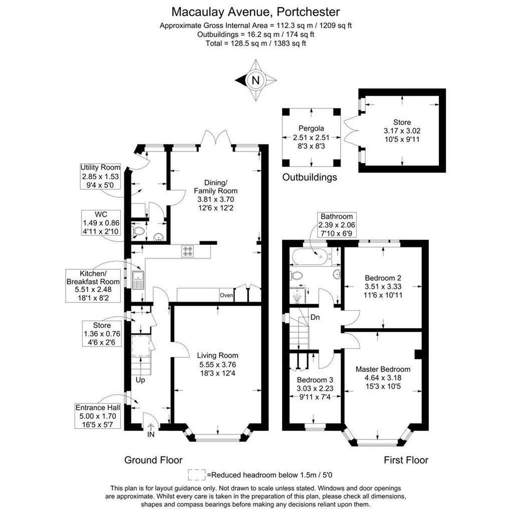 3 bedroom semi-detached house for sale - floorplan