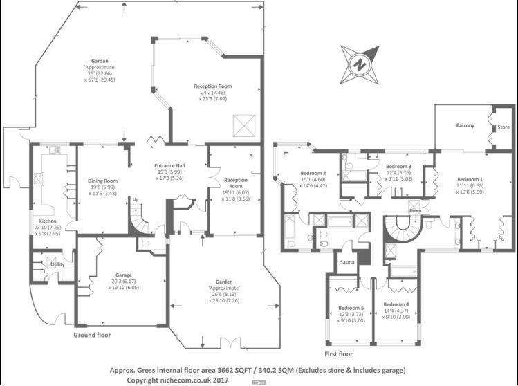 5 bedroom detached house for sale - floorplan