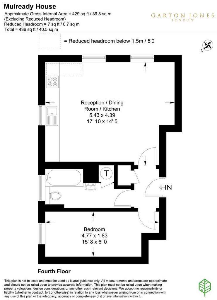 1 bedroom flat to rent - floorplan