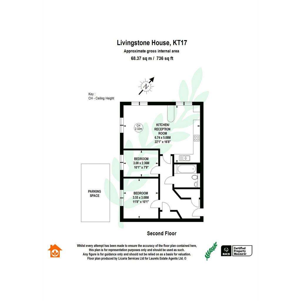 2 bedroom flat for sale - floorplan