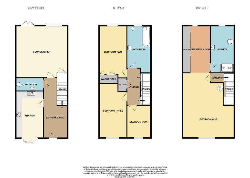 4 bedroom terraced house to rent - floorplan