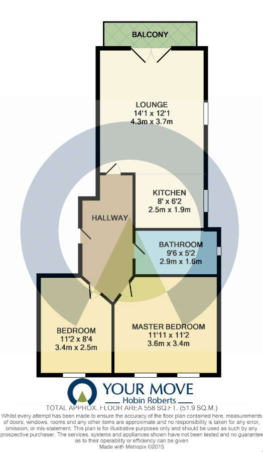 2 bedroom flat to rent - floorplan