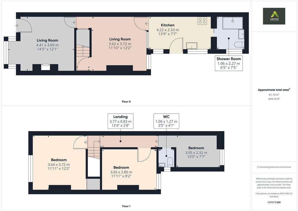 3 bedroom terraced house to rent - floorplan