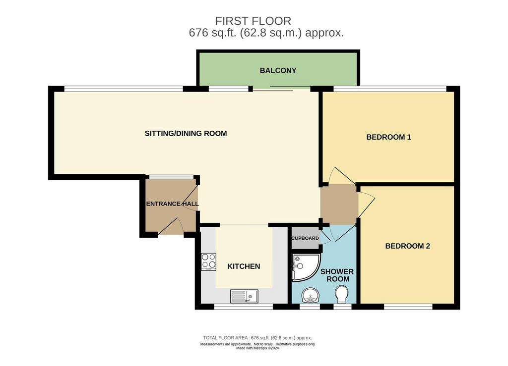 2 bedroom flat for sale - floorplan