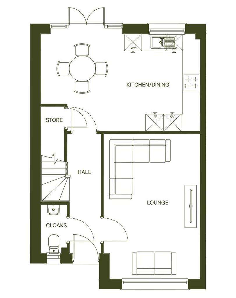 3 bedroom semi-detached house for sale - floorplan