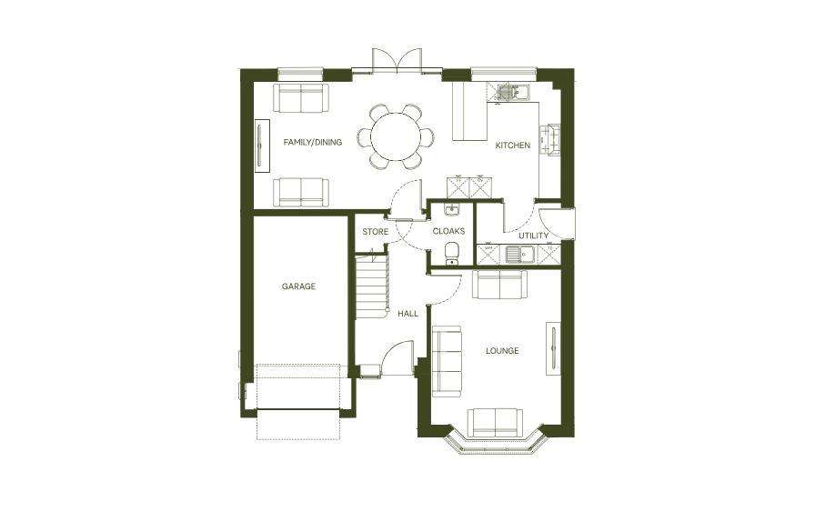 3 bedroom detached house for sale - floorplan